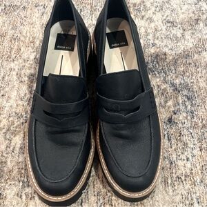 Dolce Vita Classic Black/Brown Chunky Heel Slip On Shoes Women’s Sz 9 EUC